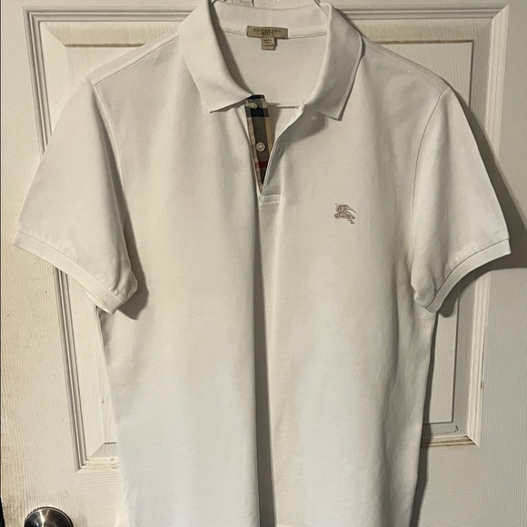 Burberry Other - Burberry White Polo Shirt with Check Detail